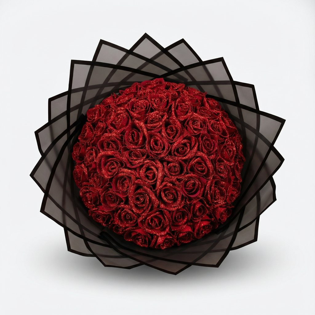 Glitzer Rosenstrauß