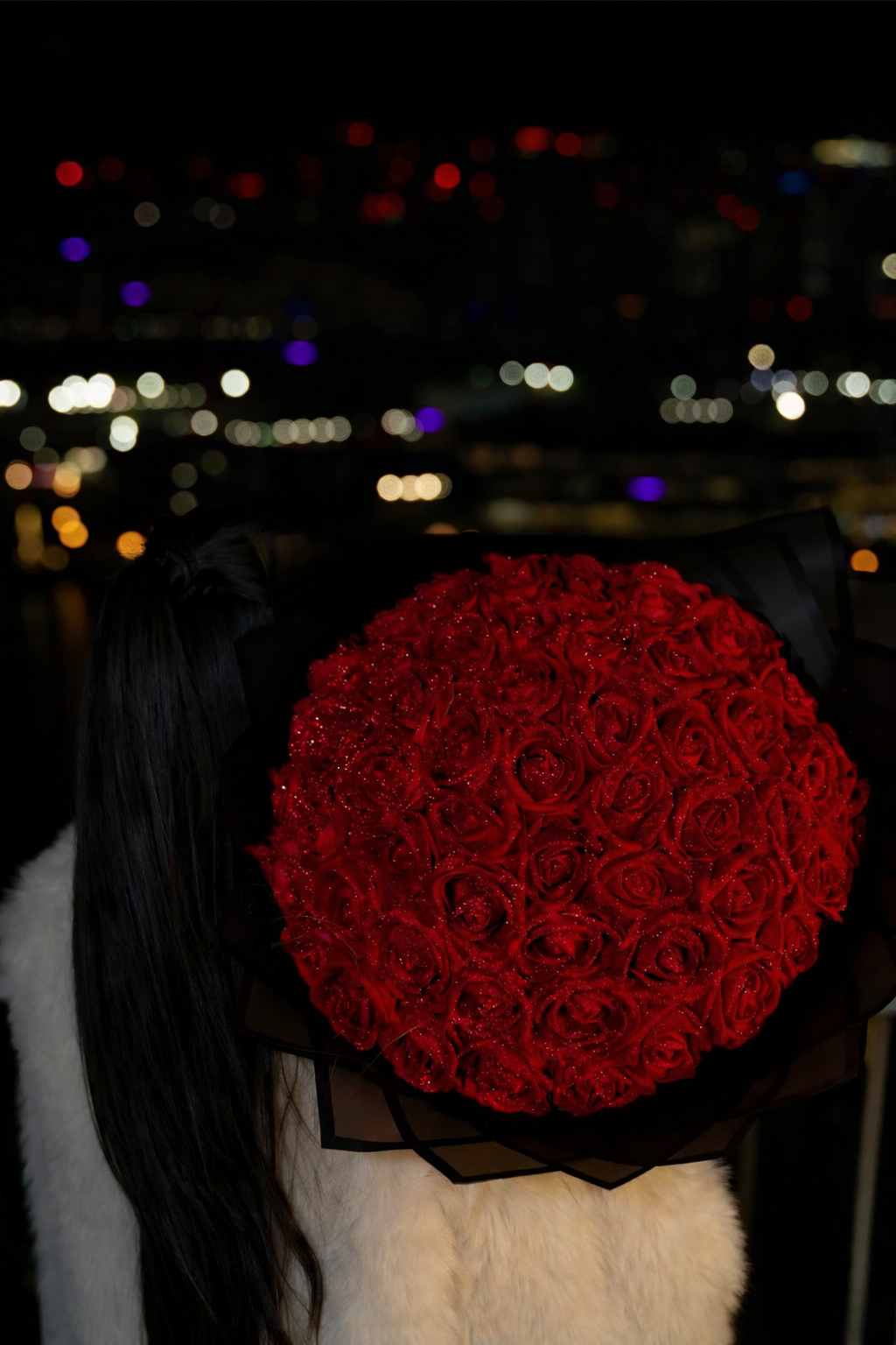 Glitzer Rosenstrauß