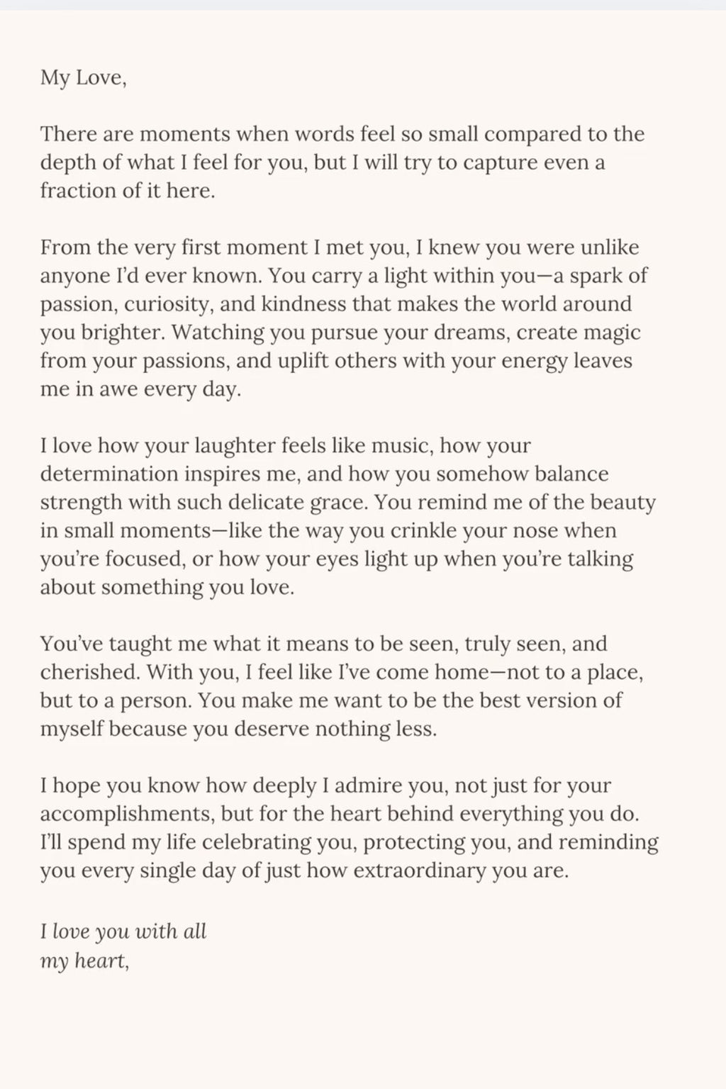 Liebesbrief~ Personalisiert