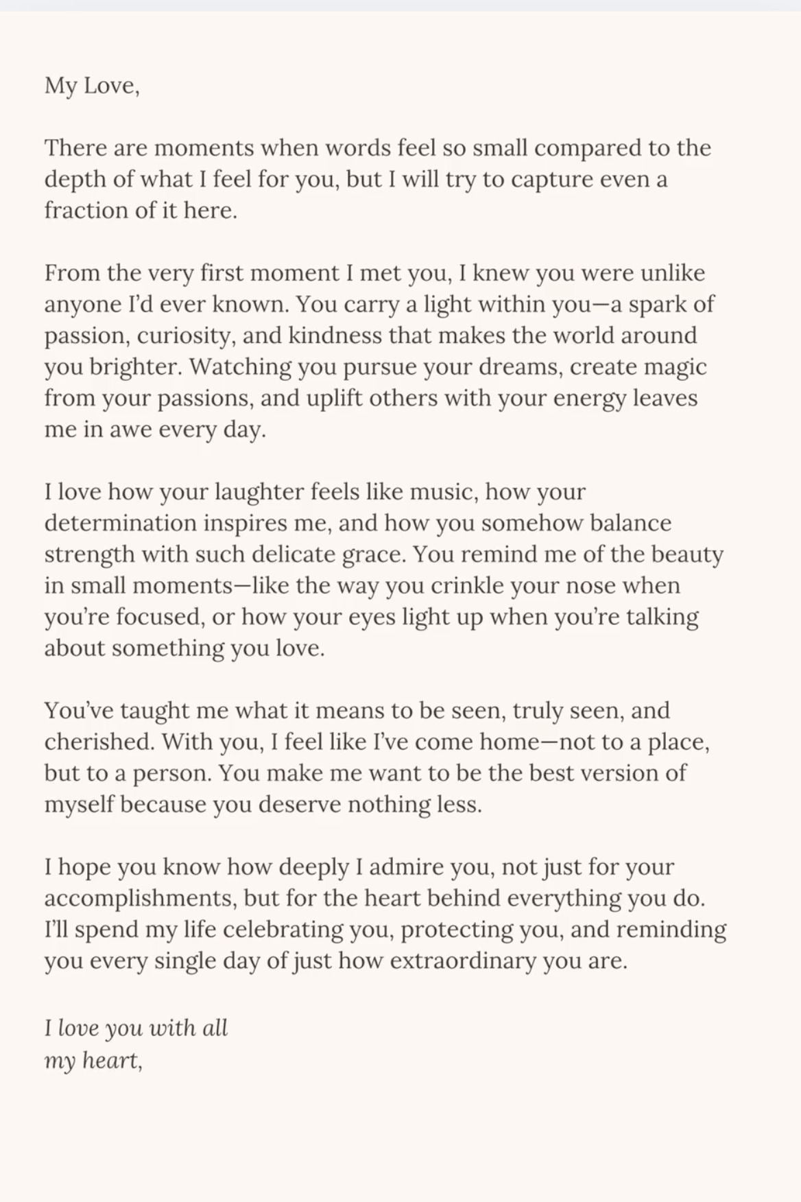 Liebesbrief~ Personalisiert